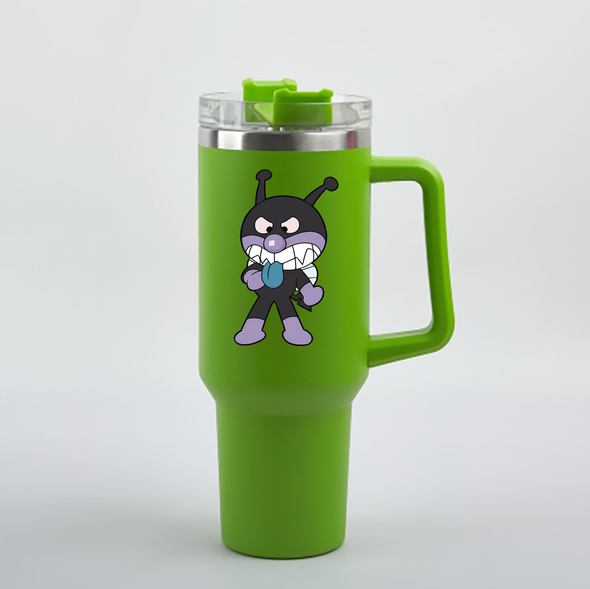 （画像用） アンパンマン Anpanman 1200mL車用タンブラー - クリスタルステッカー（プラスチックストロー付き）
